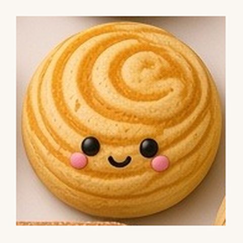 Yellow swirl bun (pan de yema) squishy