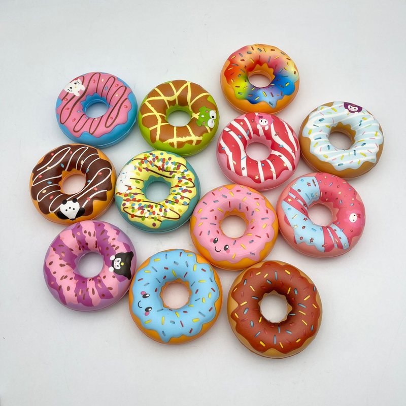 Colorful Donut slow-rise squishy